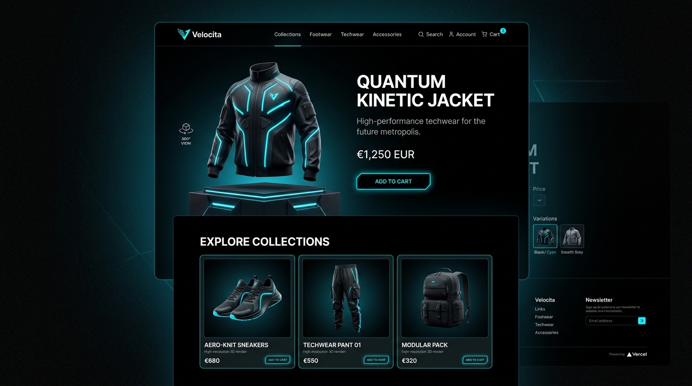 Velocita Apparel UI Showcase